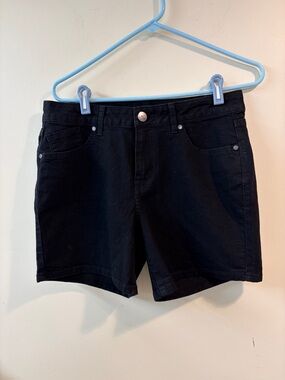 1822 Denim Black Classic Five-Pocket Jean Shorts